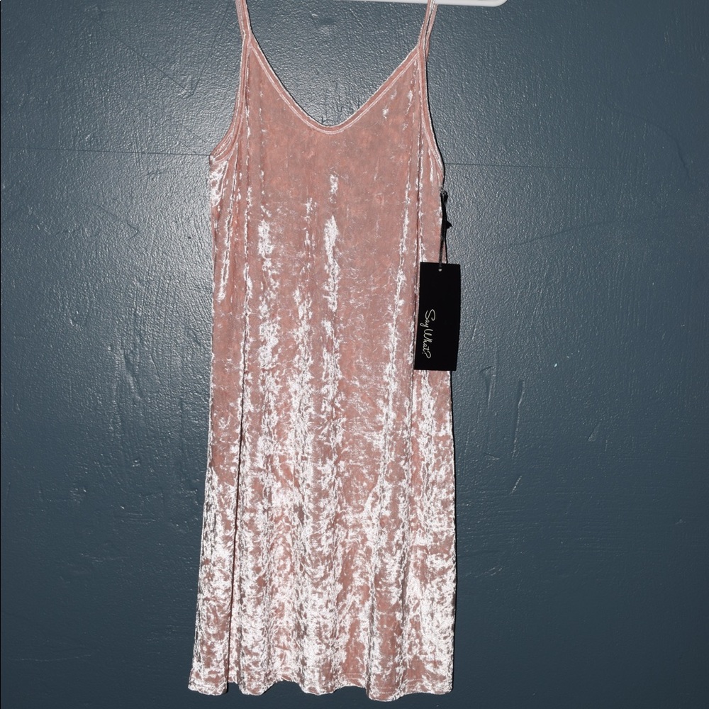 Little Pink Velvet Dress